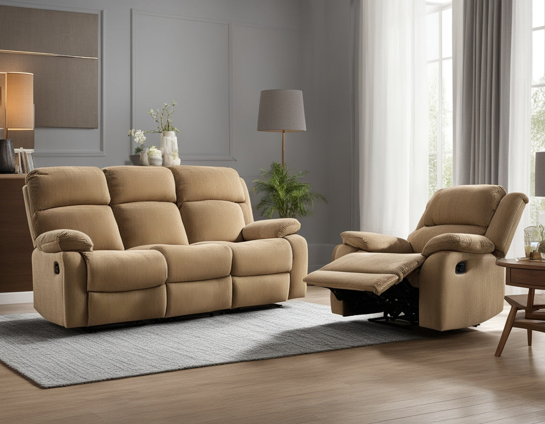 Corduroy recliners in the living room