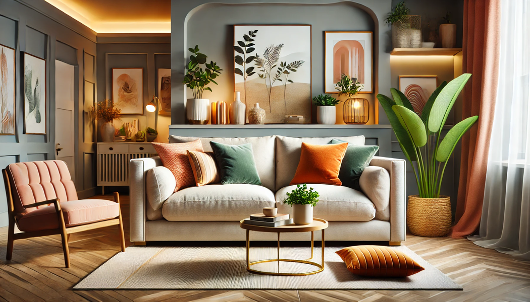 A nice living room with a perfect couch