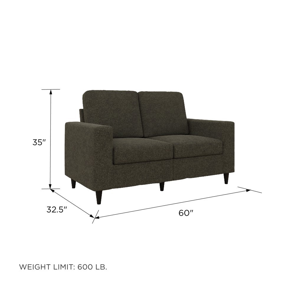 2 Seater Cooper Gray Linen Corduroy Loveseats