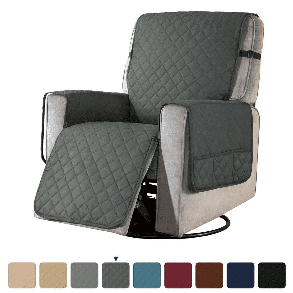 Reversible Chocolate Corduroy Couch Cover with Side Pockets