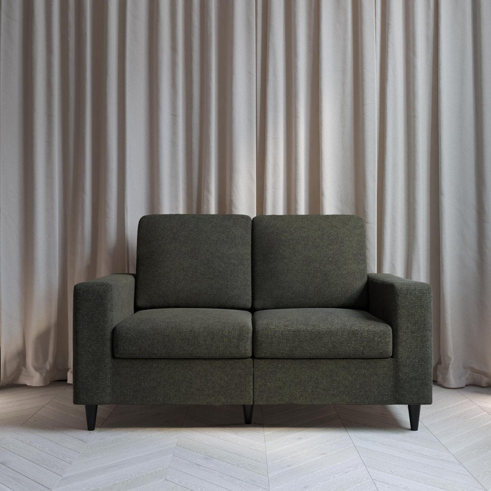 2 Seater Cooper Gray Linen Corduroy Loveseats