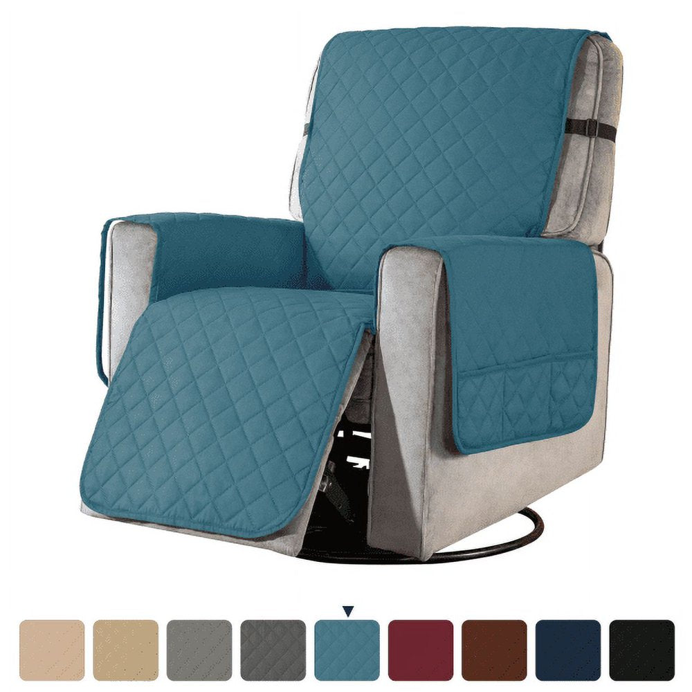 Reversible Chocolate Corduroy Couch Cover with Side Pockets