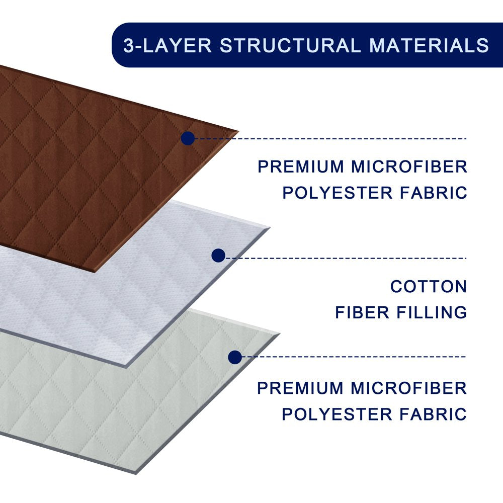 Reversible Chocolate Corduroy Couch Cover with Side Pockets