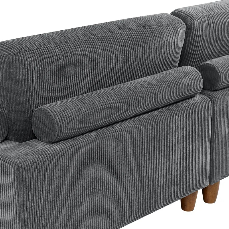 Elysian 8-Piece Upholstered Sectional Corduroy Couch