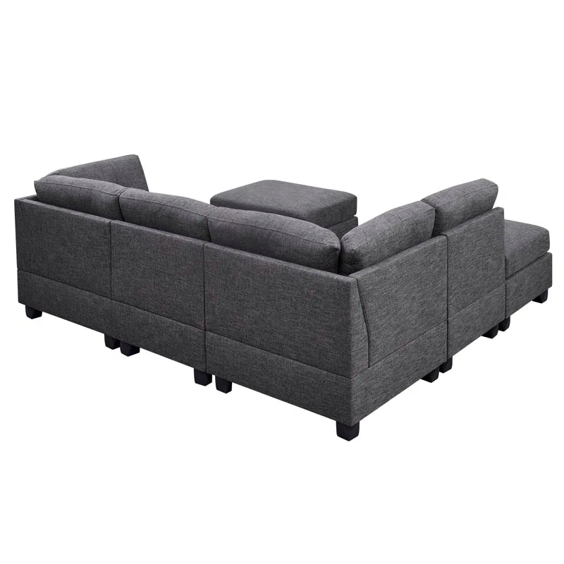 Ashdown Elite 6-Piece Sectional Corduroy Couch