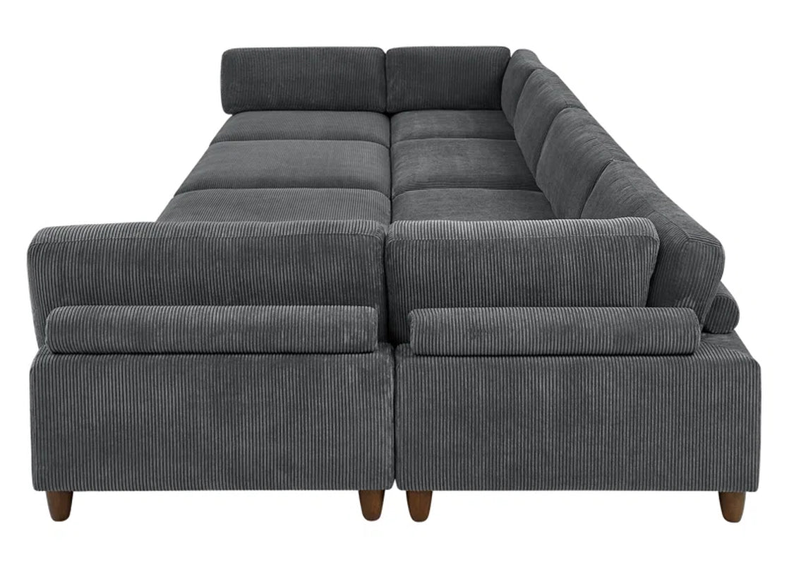 Elysian 8-Piece Upholstered Sectional Corduroy Couch