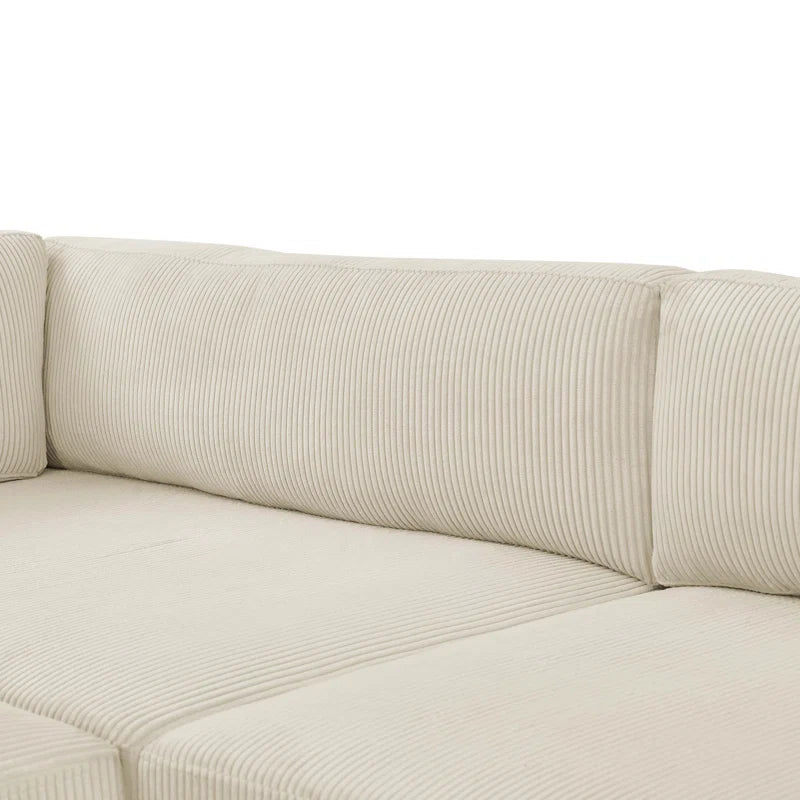 Heracules 116'' Large Oversized Corduroy Sofa Sleeper Sofa