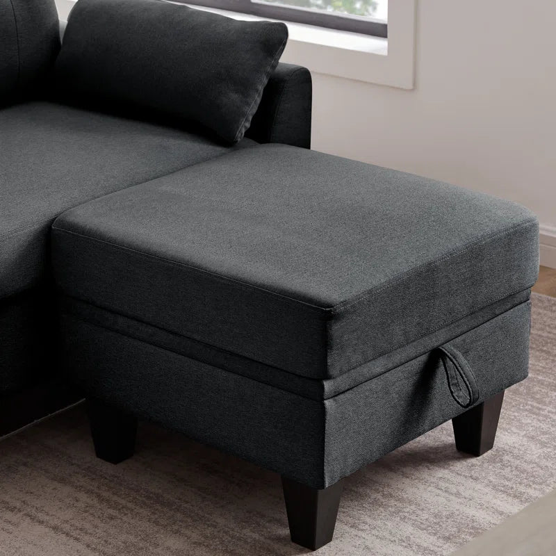 Linnzi FlexSpace 101'' Upholstered Sectional Sofa with Chaise