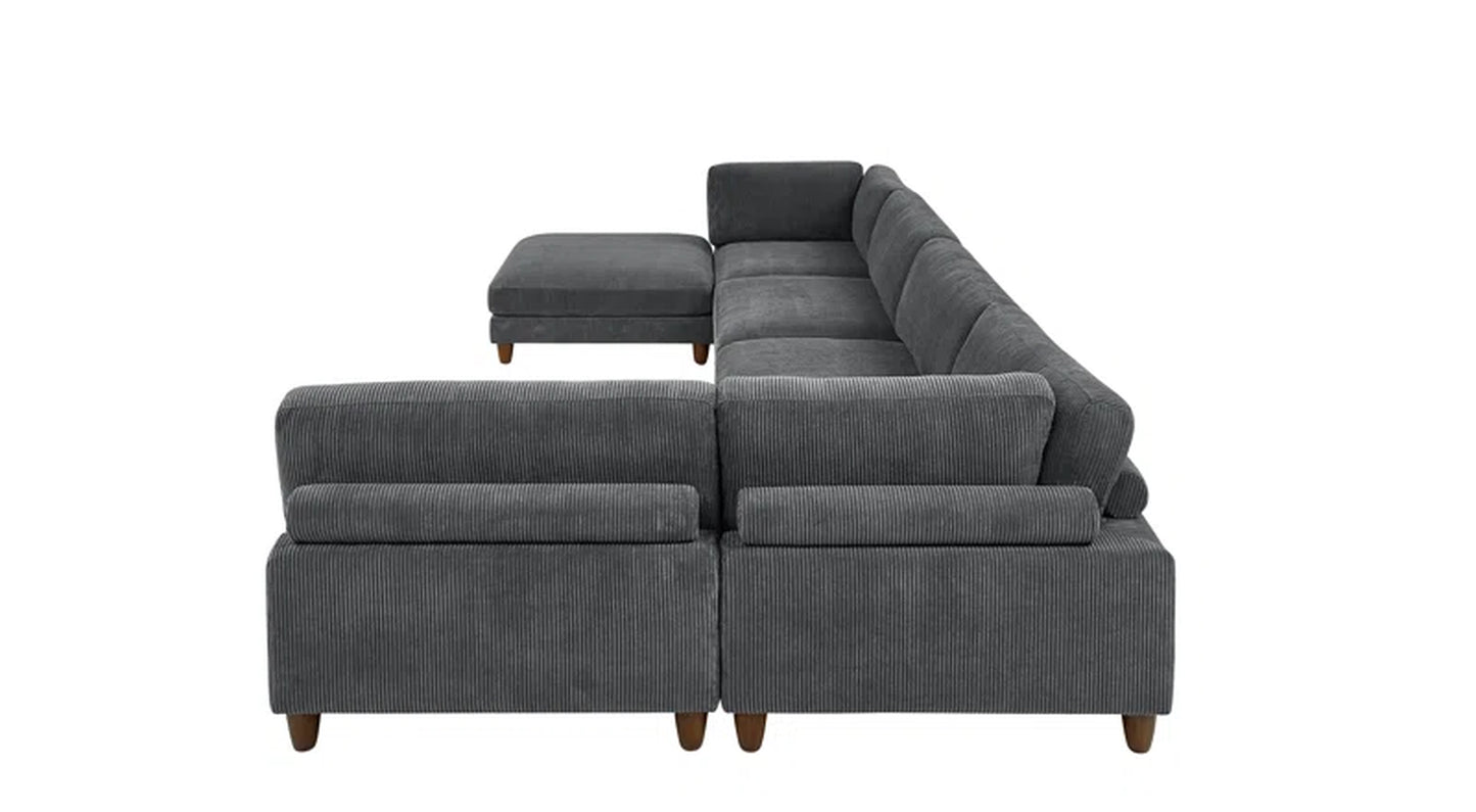 Harbor Luxe 6 - Piece Corduroy Sectional