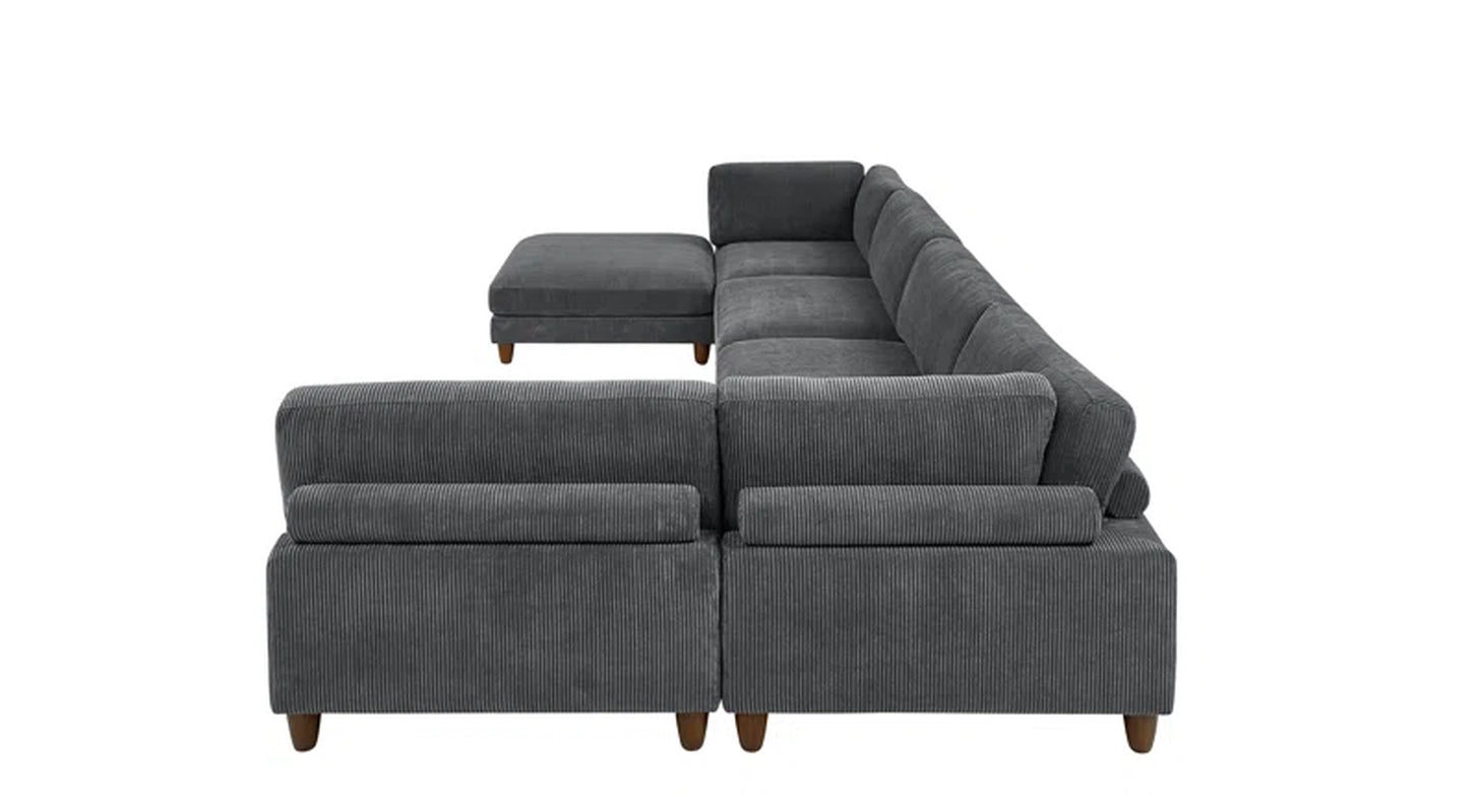 Harbor Luxe 6 - Piece Corduroy Sectional