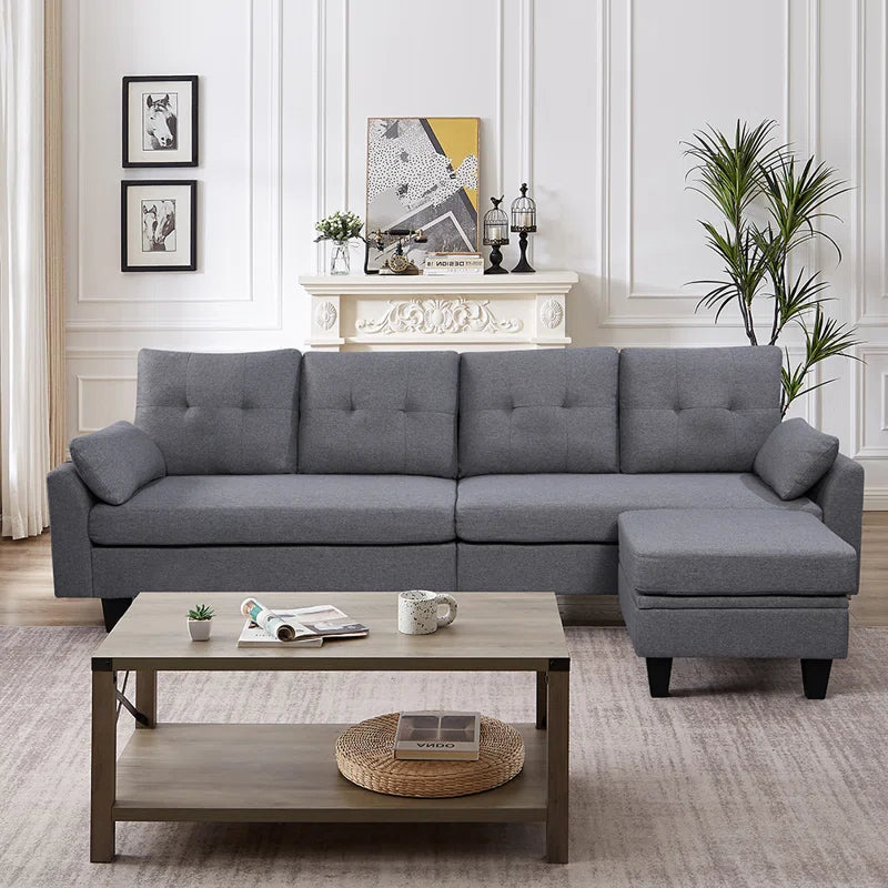 Linnzi FlexSpace 101'' Upholstered Sectional Sofa with Chaise