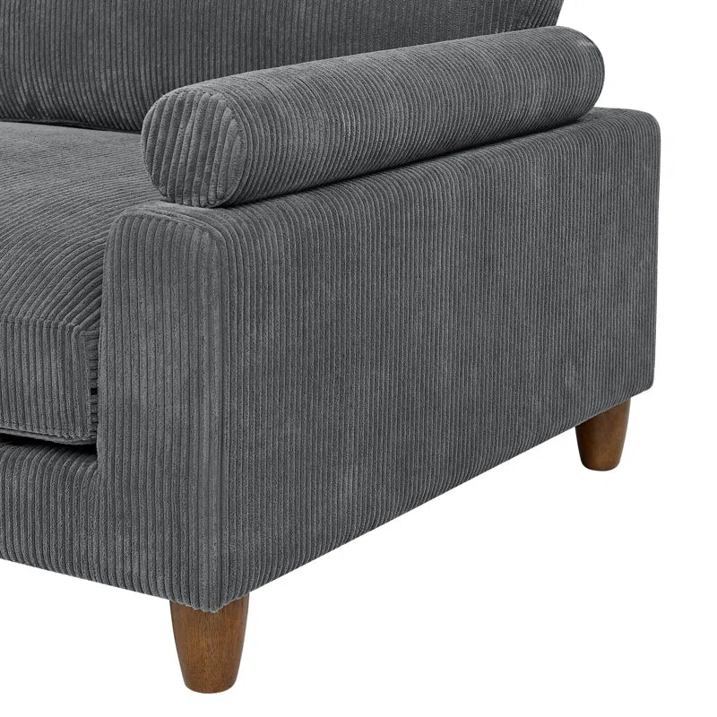 Elysian 8-Piece Upholstered Sectional Corduroy Couch