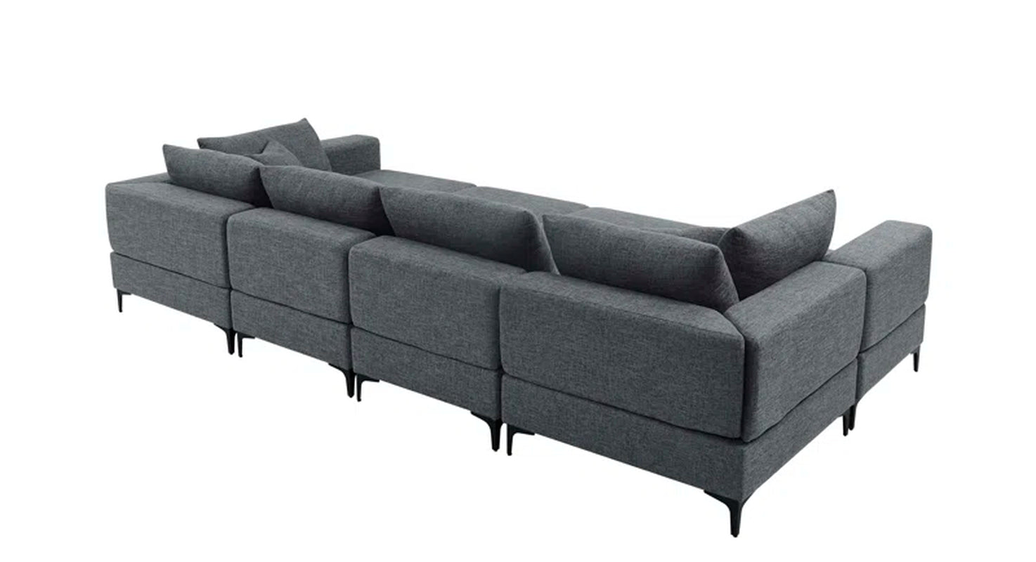 Ashwika 8-Piece Upholstered Sectional Corduroy Couch