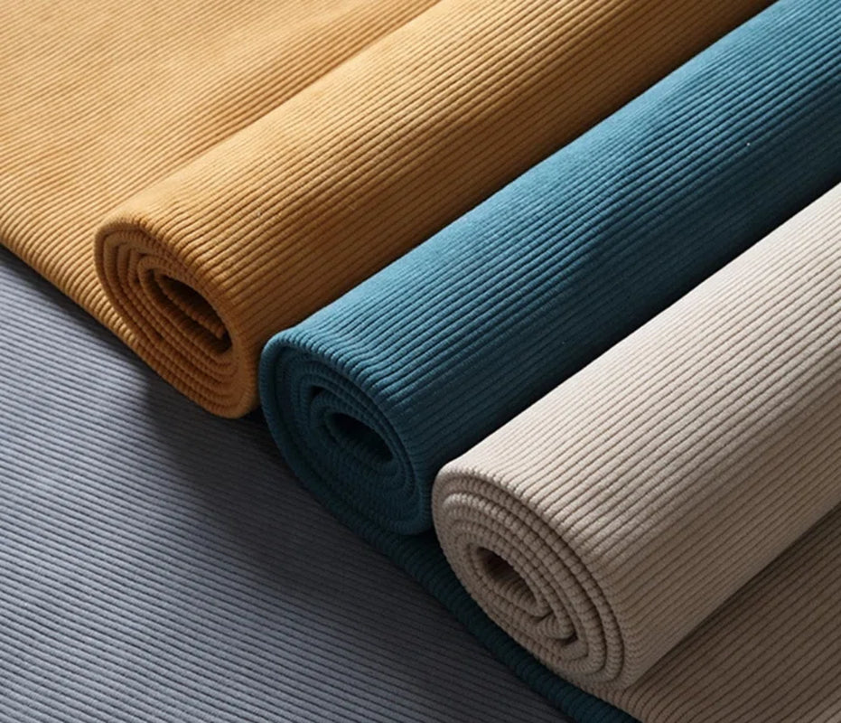 Large Green Oversized Corduroy Upholstered Sofa