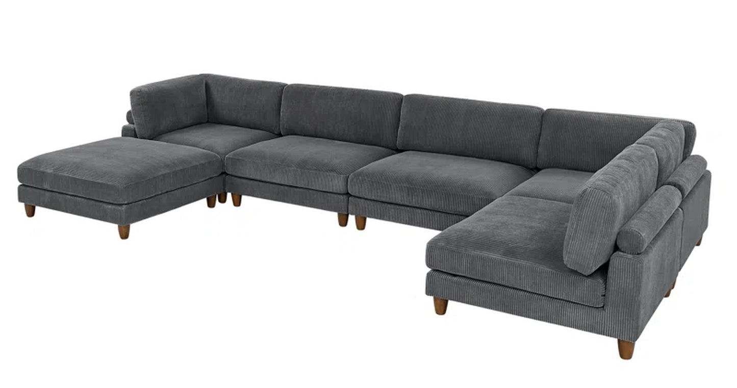 Harbor Luxe 6 - Piece Corduroy Sectional