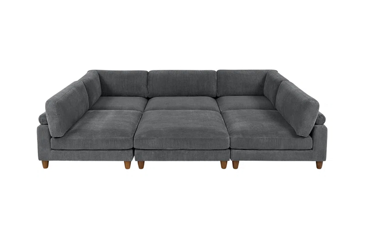 Harbor Luxe 6 - Piece Corduroy Sectional