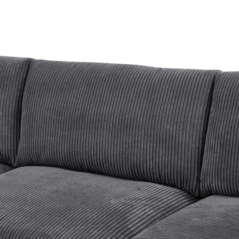 Andrielle Enclave 3 - Piece Upholstered Sectional Corduroy Couch