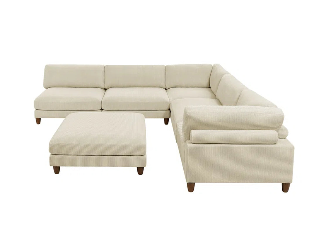 Harbor Luxe 6 - Piece Corduroy Sectional