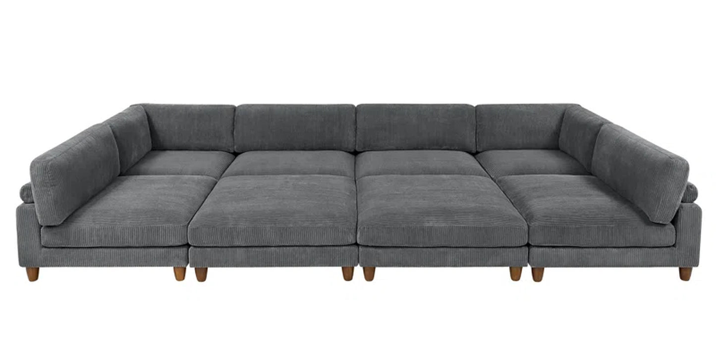 Elysian 8-Piece Upholstered Sectional Corduroy Couch