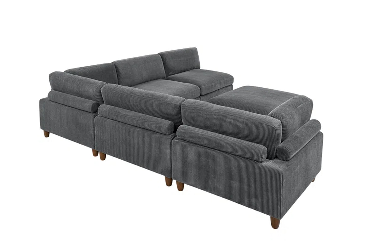 Harbor Luxe 6 - Piece Corduroy Sectional
