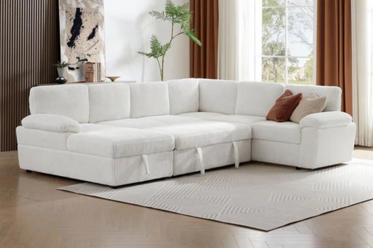 Modular L-U Shaped Oversized Corduroy Couch