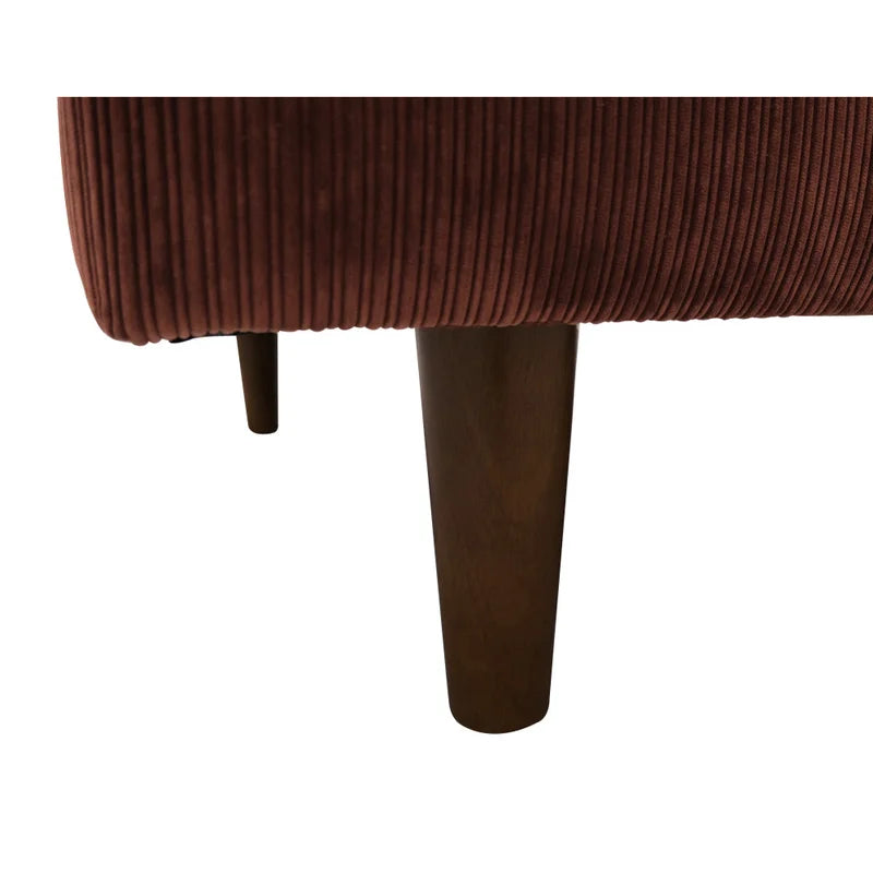 Drews 57.9'' Colorado Crimson Upholstered Corduroy Loveseat