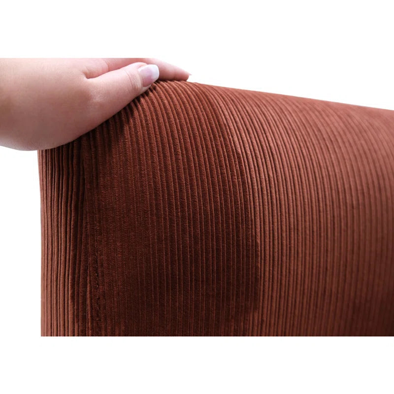 Drews 57.9'' Colorado Crimson Upholstered Corduroy Loveseat