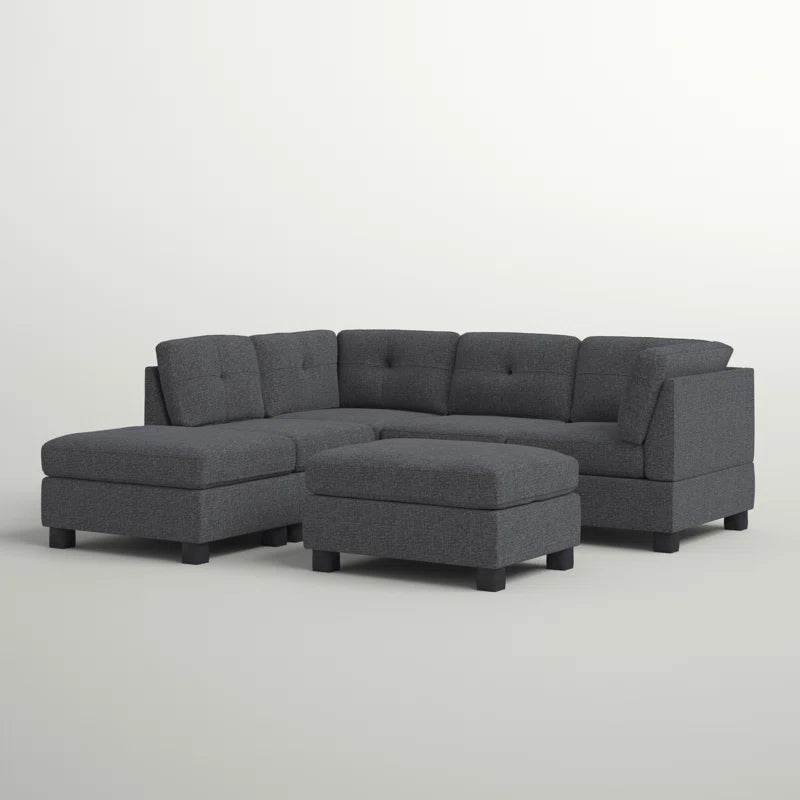 Ashdown Elite 6-Piece Sectional Corduroy Couch