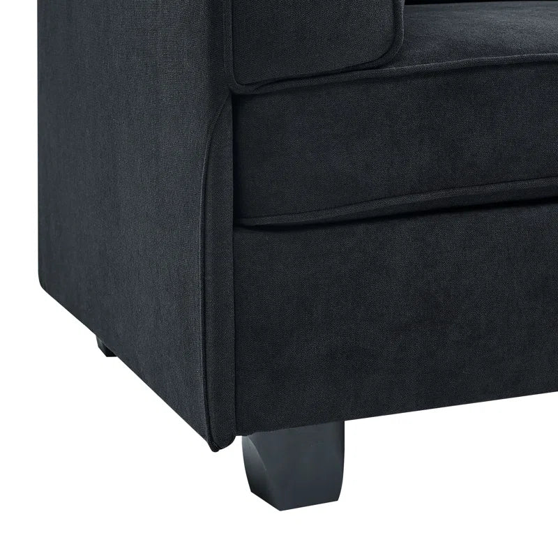 Boutwell Luxe Haven 8 - Piece Upholstered Sectional Corduroy Couch