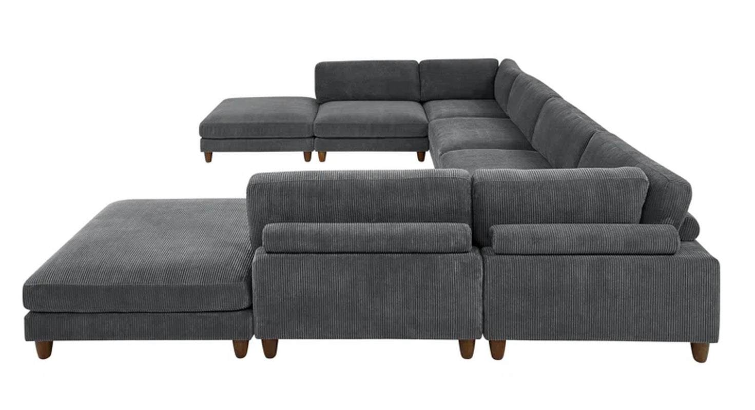 Elysian 8-Piece Upholstered Sectional Corduroy Couch
