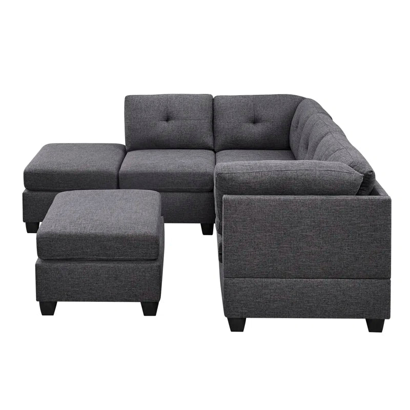 Ashdown Elite 6-Piece Sectional Corduroy Couch