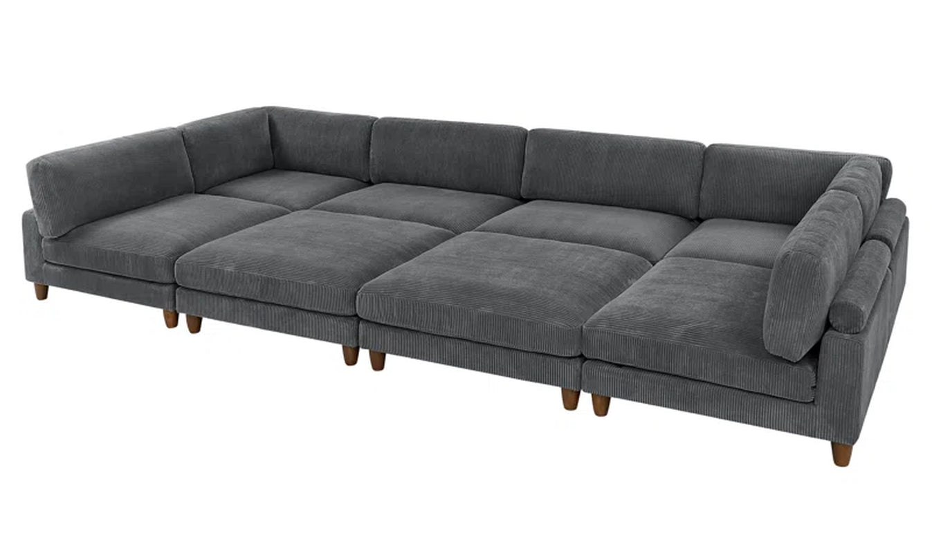 Elysian 8-Piece Upholstered Sectional Corduroy Couch