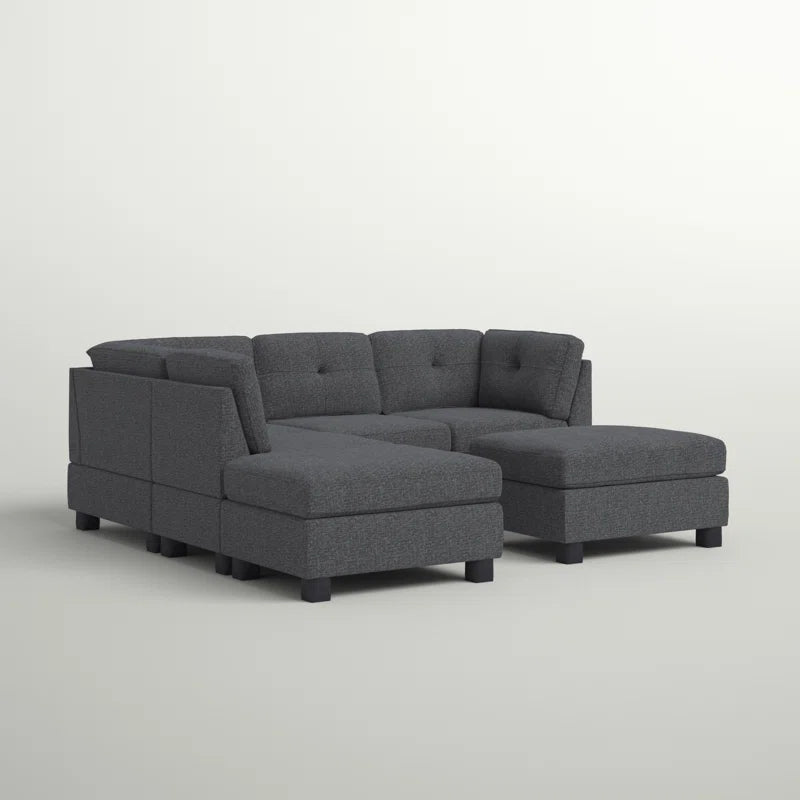 Ashdown Elite 6-Piece Sectional Corduroy Couch